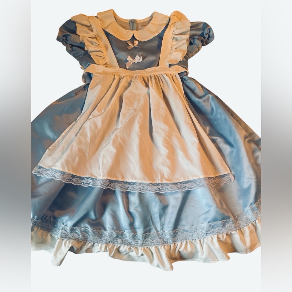 ReliBeauty Princess Dress with Apron Bow Hair Band Girl's Costume Dress